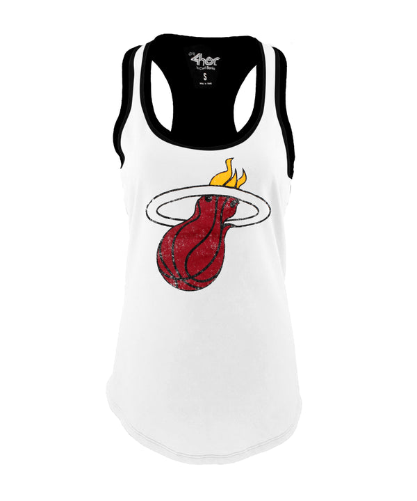 G-III Ladies Power Alley White & Black Tank WOMENS TEES G-III SPORTS   