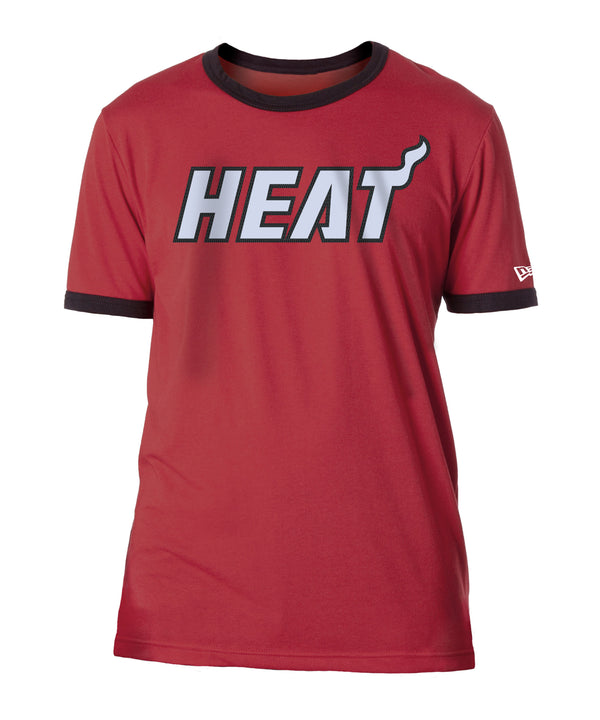 New ERA Miami HEAT Ringer Tee Men Tees 5TH AND OCEAN   