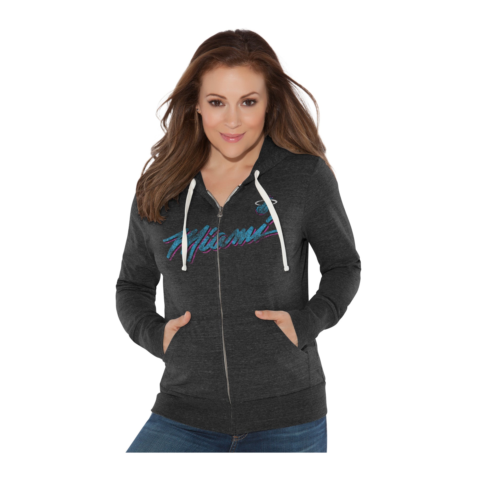 G-III Vice Wave Ladies Walk Off Zip Hoodie Women Outerwear G-III SPORTS   