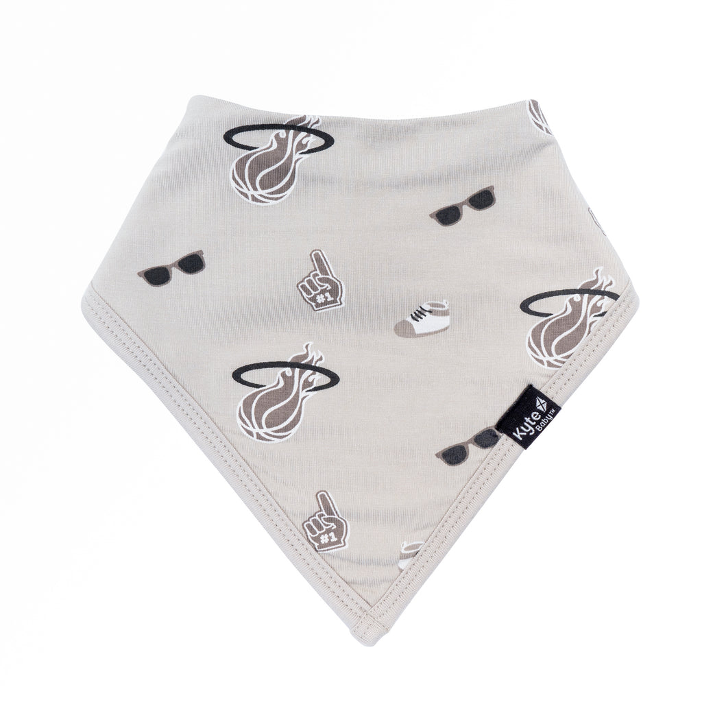Court Culture x Kyte Baby Neutral HEAT Bib Miami HEAT Store