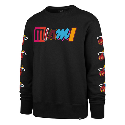 '47 Brand Miami HEAT Mashup Crewneck Sweatshirt