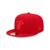New Era Miami HEAT Red Tonal Fitted Hat - 3