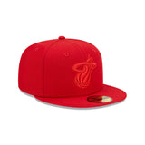 New Era Miami HEAT Red Tonal Fitted Hat - 4