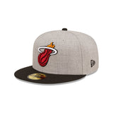 New Era Miami HEAT Heather Patch Fitted - 4