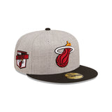 New Era Miami HEAT Heather Patch Fitted - 5