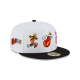Court Culture Miami Mashup Vol. 2 Patch White Fitted Hat - 4
