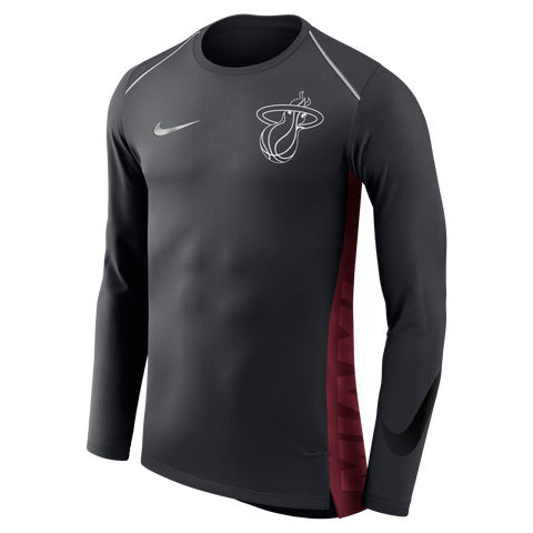 Nike Miami HEAT Alternate Hyperelite Long Sleeve Shooting Shirt