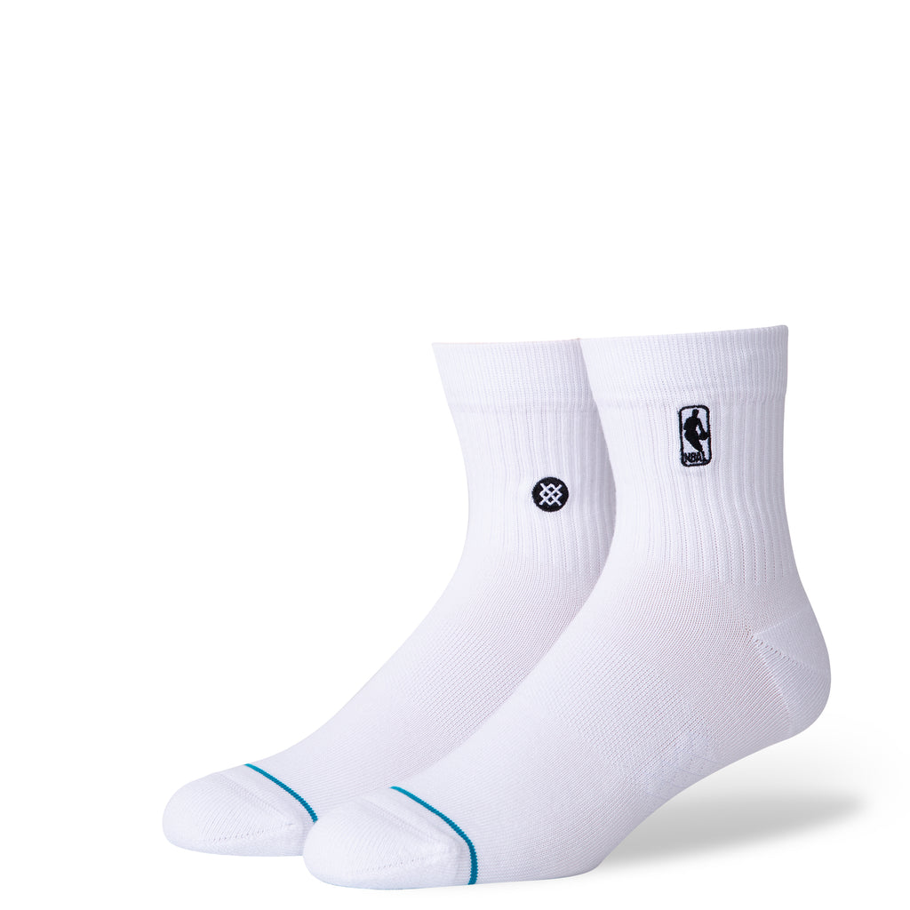Stance NBA Logoman White Quarter Socks MENSFOOTWEAR STANCE    - featured image
