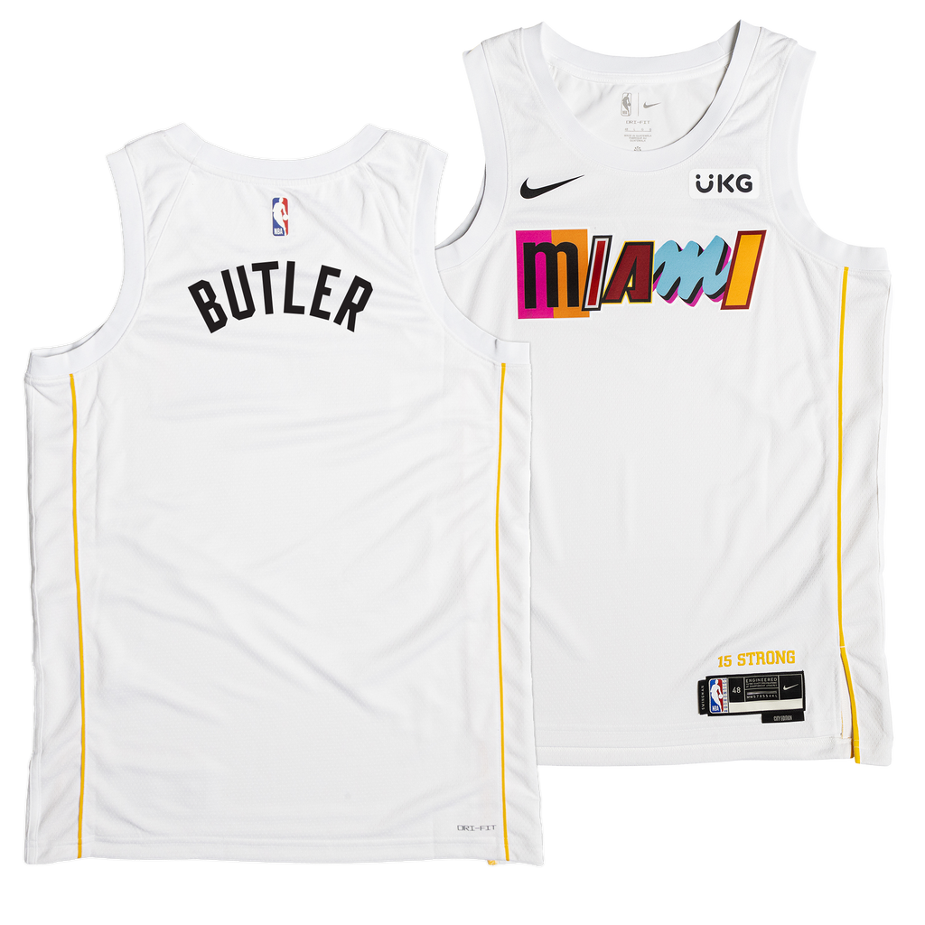 Youth Miami Heat Jimmy Butler Nike Black 2021/22 Swingman Jersey