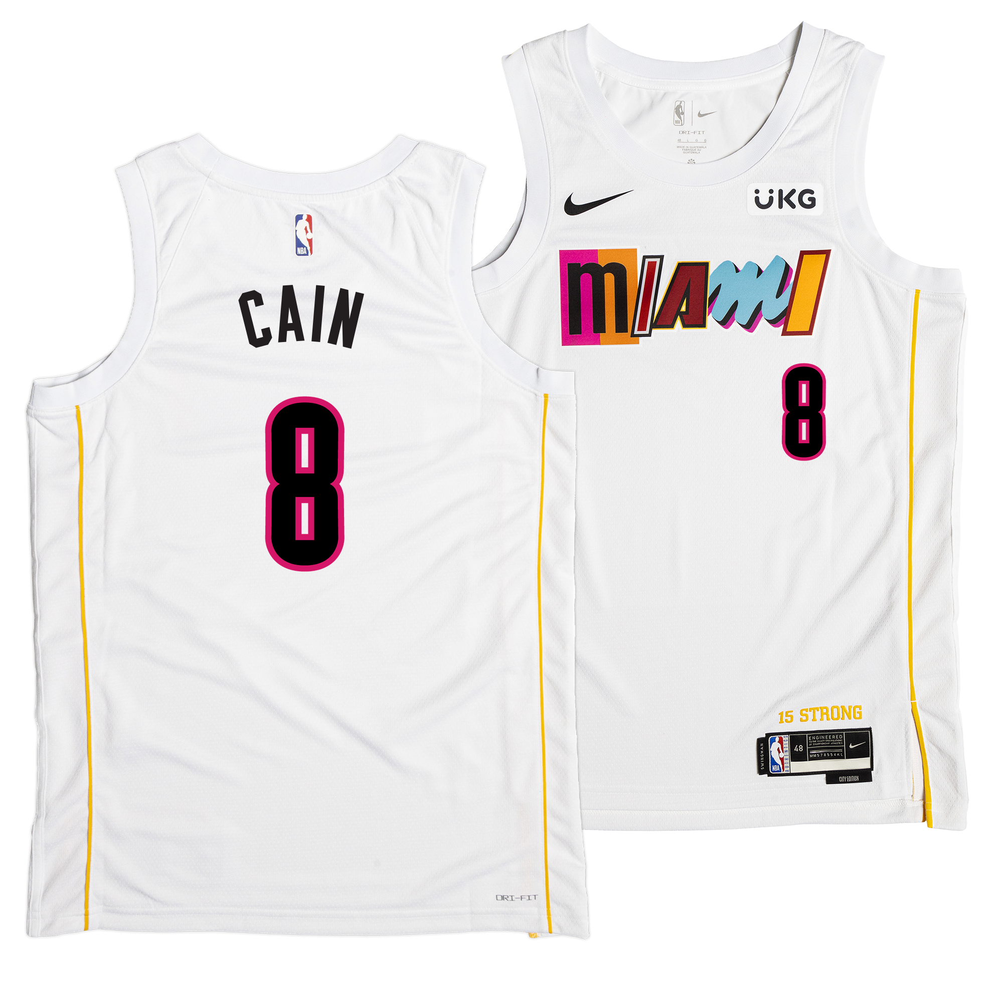Jamal Cain Nike Miami Mashup Vol. 2 Youth Swingman Jersey - Player's Choice in White, Size: Large | Miami Heat