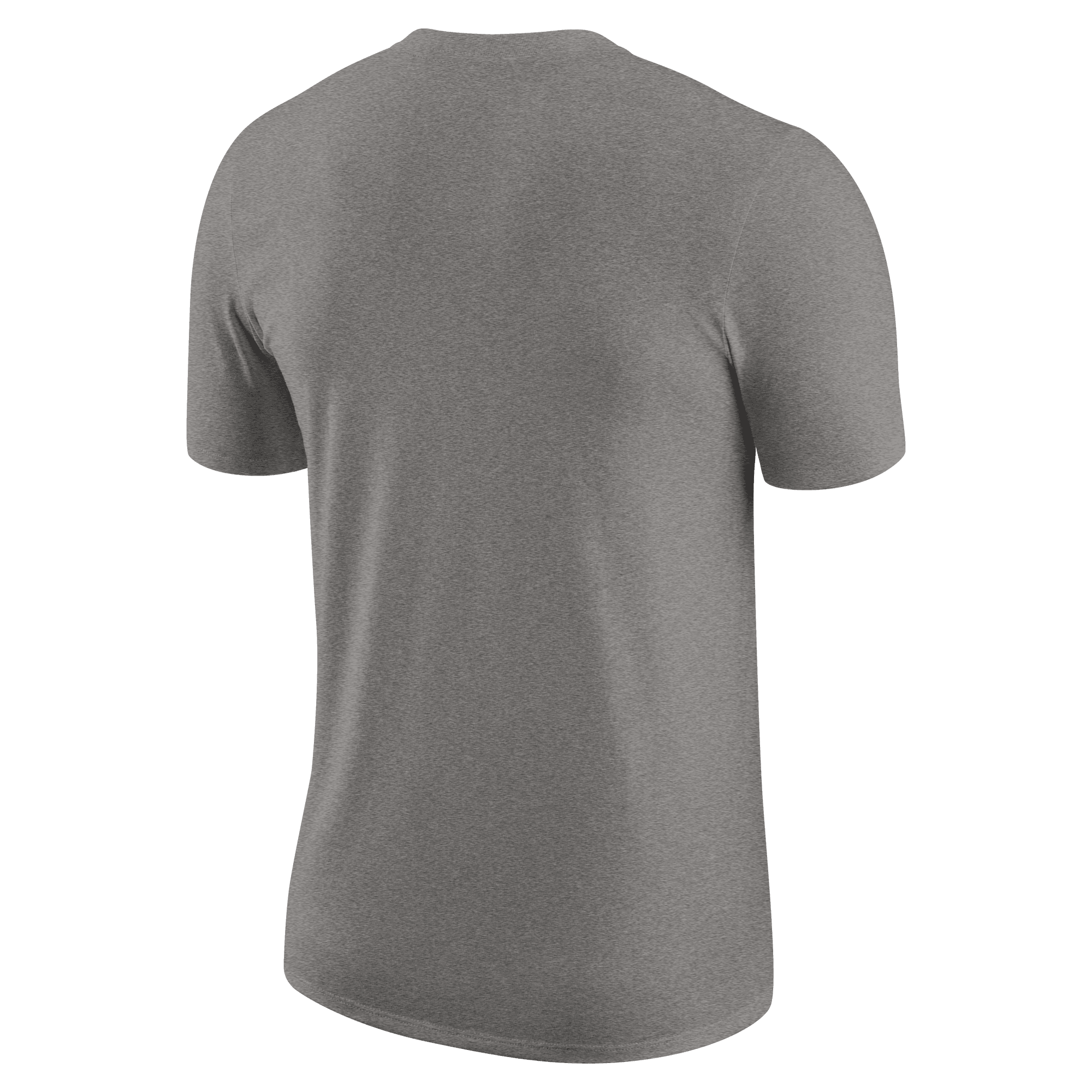 Grey Nike Miami HEAT practice tee with short sleeves and soft fabric back view. - Nike 2022-23 On-Court Grey Practice Tee