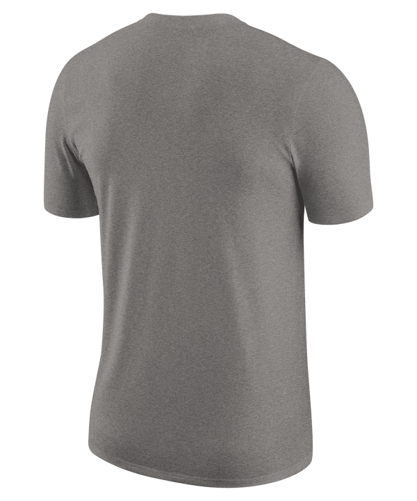 Grey Nike Miami HEAT basketball practice tee with red graphic and NBA logo. - Nike 2022-23 On-Court Grey Practice Tee