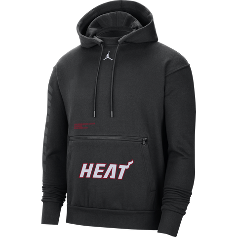 Ultra Game Nba Miami Heat Womens Soft Fleece Pullover Hoodie Sweatshirt  With Varsity Stripe, Heather Gray, Medium