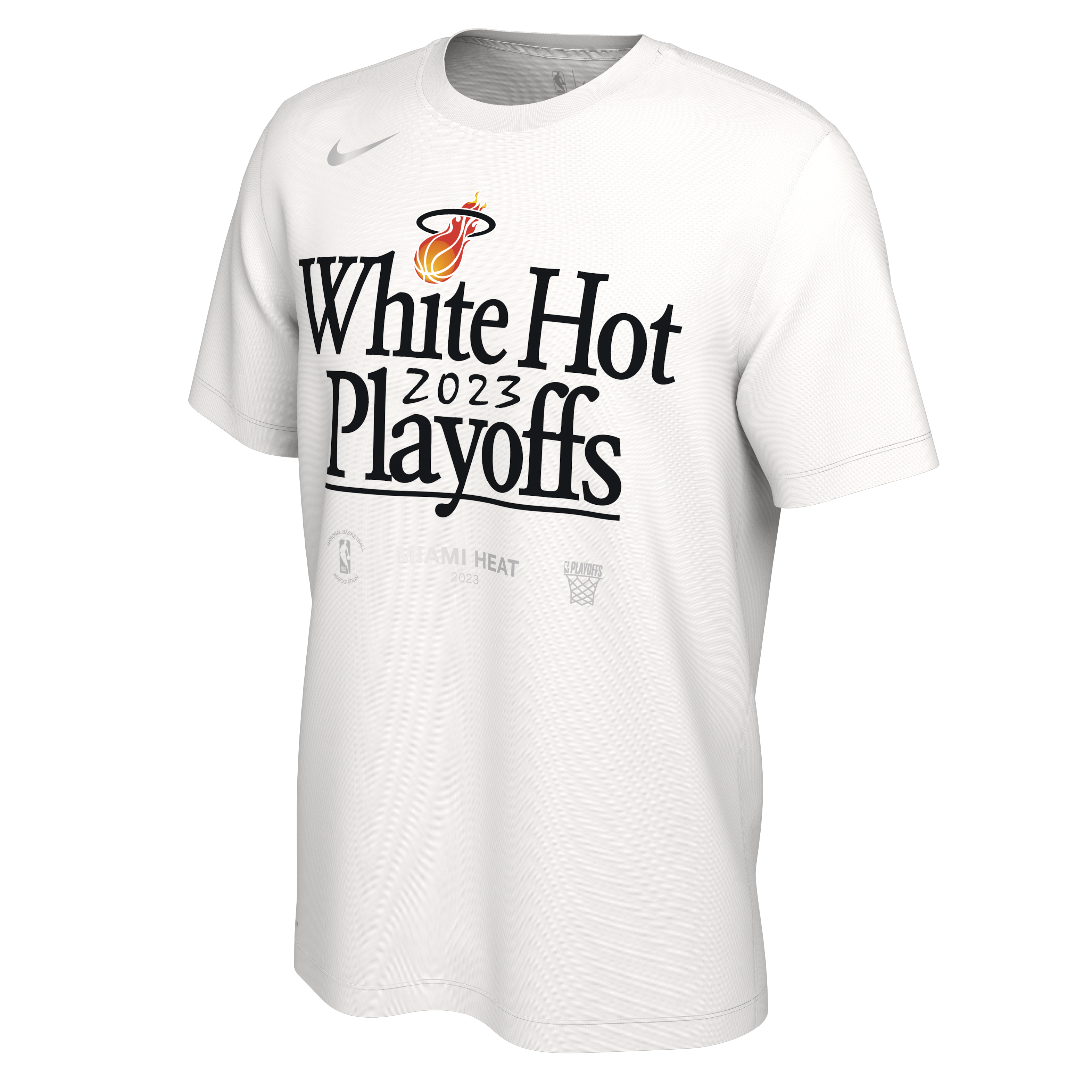 Miami heat white hot t shirt sales