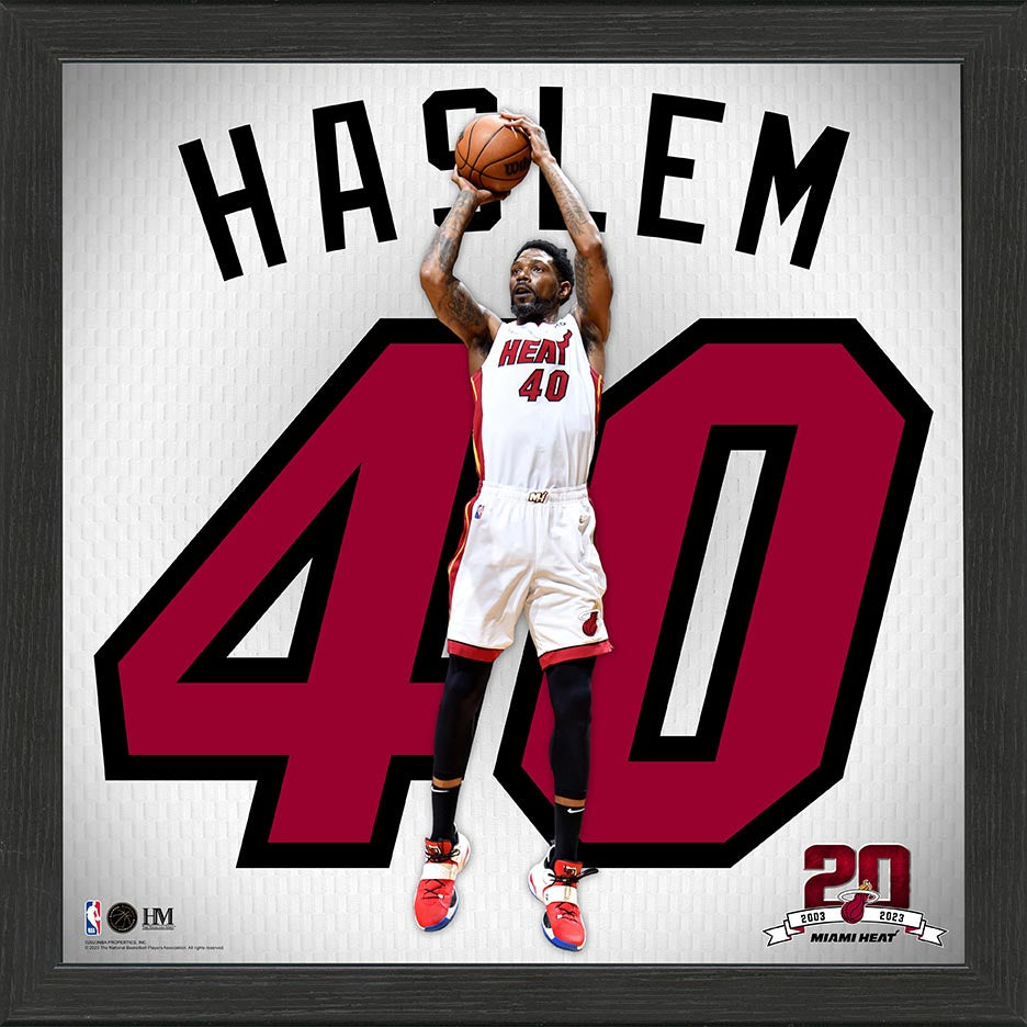 Udonis Haslem Impact 13" x 13" Jersey Frame NOV. MISC.Z HIGHLAND MINT    - featured image
