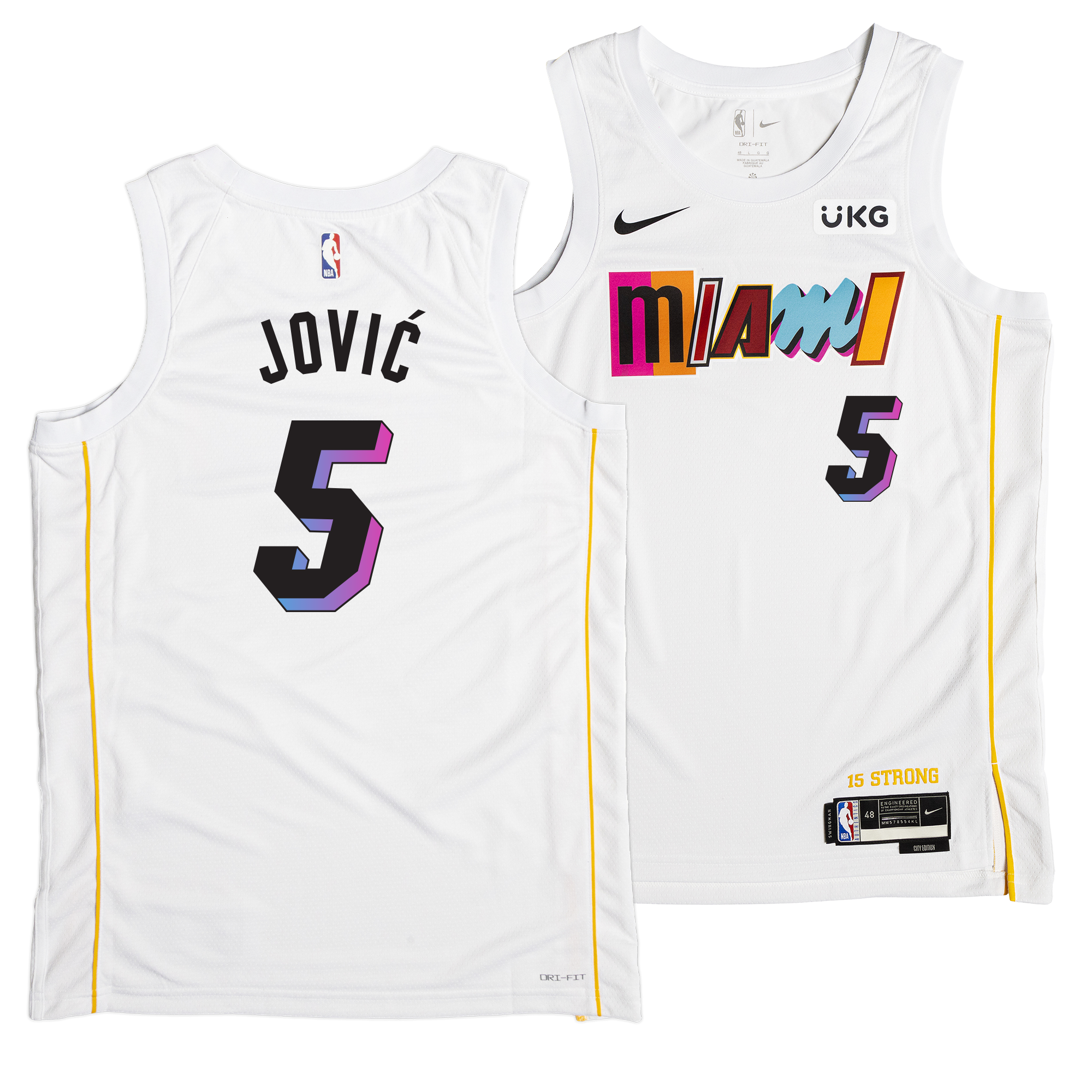 Nikola Jovic - Miami Heat - Game-Worn Association Edition Jersey Dressed,  Did Not Play (DNP) - 2023 NBA Finals Game 2