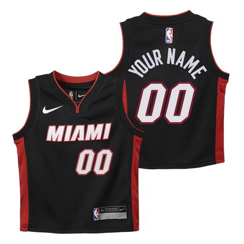 Personalized Nike Miami HEAT Black Replica Kids Jersey