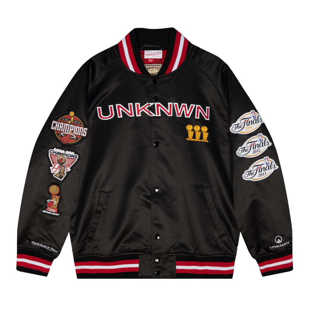 UNKNWN X Mitchell and Ness X Miami HEAT My Towns Satin Jacket - featured image