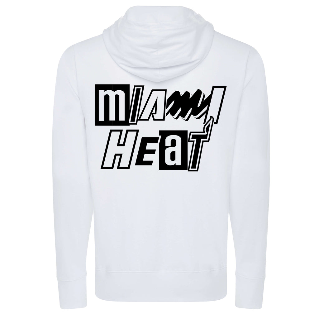 Miami Heat Logo Hoodie from Homage. | Ash | Vintage Apparel from Homage.
