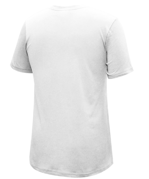 White Miami HEAT tee with colorful flame logo and small team emblem on front. - Stadium Essentials Miami Mashup Vol. 2 Logo Tee