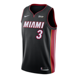 Women's Nike Dwyane Wade Black Miami Heat Finished Swingman Jersey - Icon  Edition
