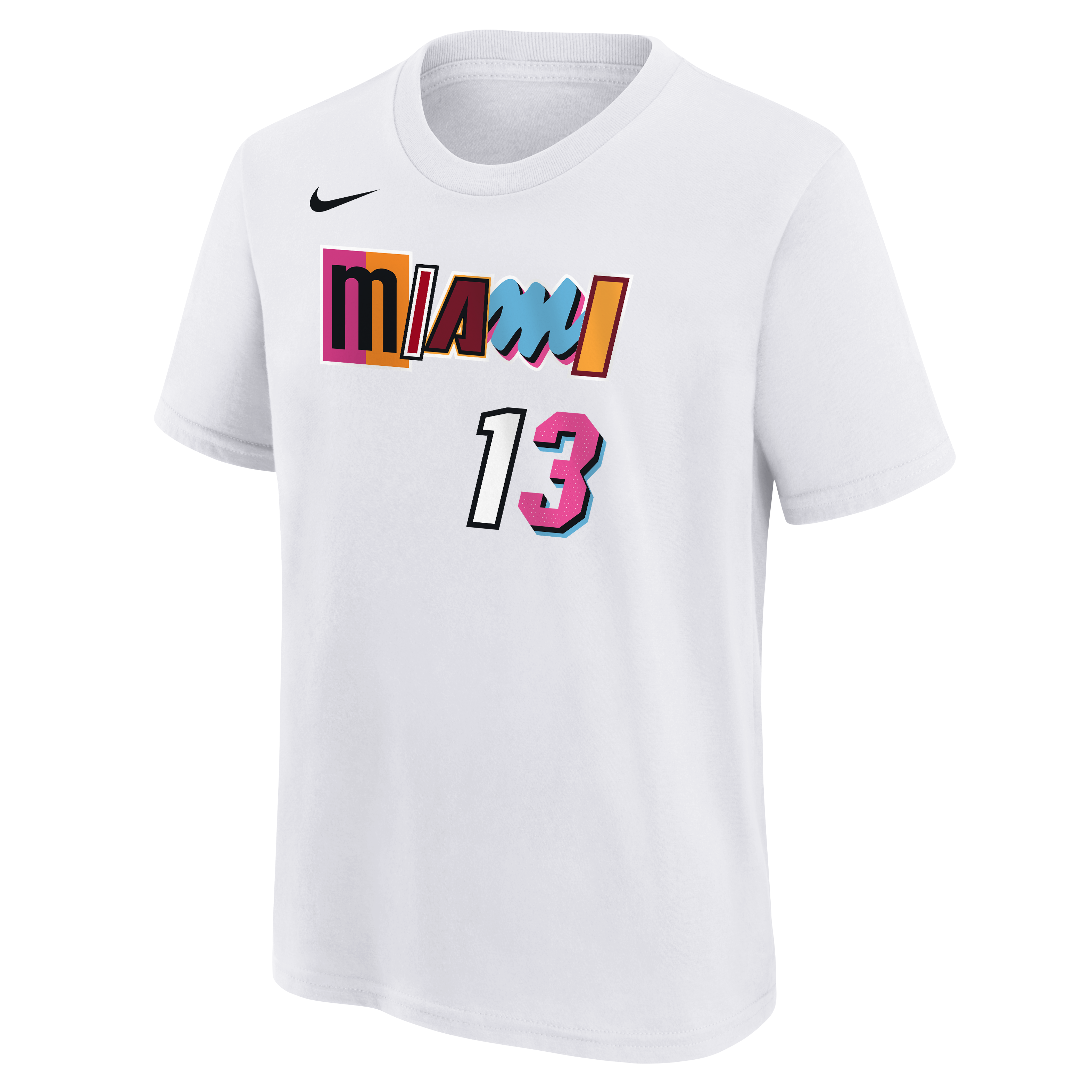 Youth Miami Heat Jimmy Butler Nike Black Logo Name & Number Performance T- Shirt