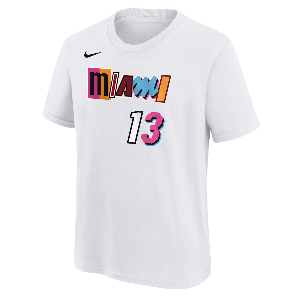 Bam Adebayo Nike Miami Mashup Vol. 2 Name & Number Youth Tee KIDSTEE OUTERSTUFF    - featured image