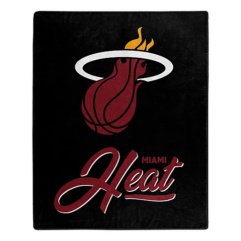Miami HEAT Royal Plush Raschel Throw Blanket