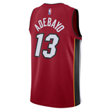 Bam Adebayo Nike Jordan Brand Miami HEAT Statement Red Swingman Jersey - 2