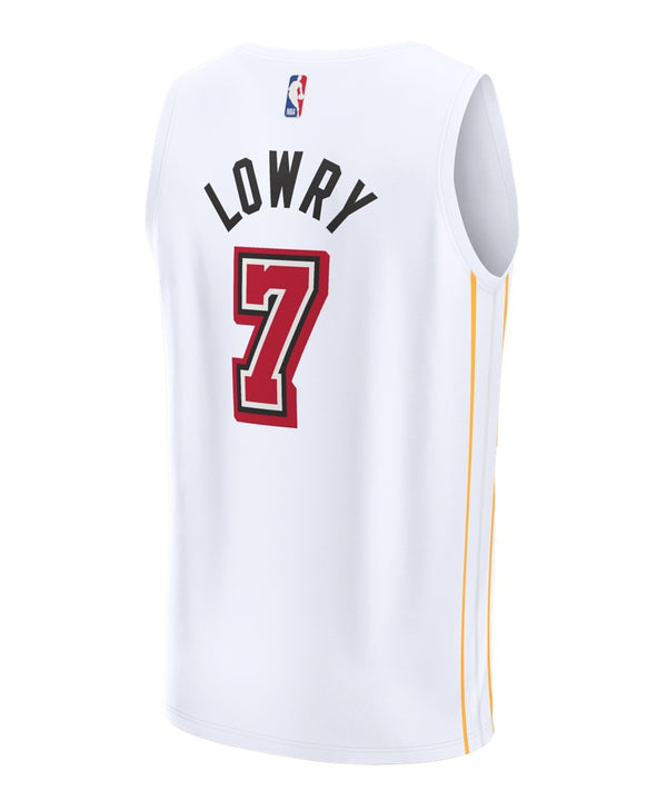 White Miami HEAT jersey with colorful 
