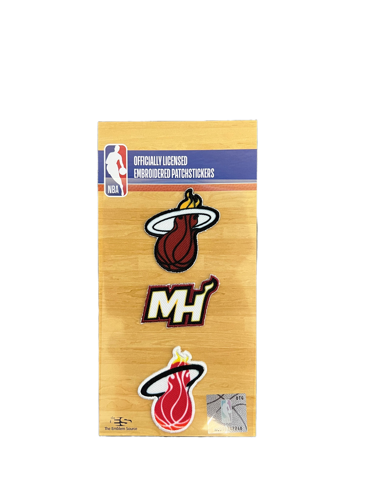 Miami HEAT 3 Pack Embroidered Patch Stickers NOV. MISC.Z THE EMBLEM SOURCE    - featured image
